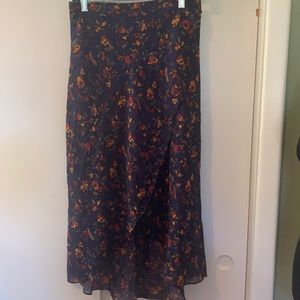 Madewell floral, sheer partly lined skirt. Sz S. $25.